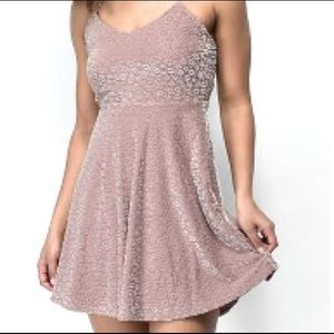 Velvet dusty pink mauve dress